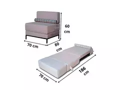 Poltrona Que Se Transforma Em Cama Modelo Marly - Sofá Cama 1050 - comprar online