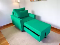 Poltrona Cama Meca_nu que se Transforma em Sofá Cama Solteiro Resistente e Confortável em Sarja Algodão 6113 na internet
