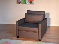 Poltrona Cama Meca_nu que se Transforma em Sofá Cama Solteiro Resistente e Confortável em Linho Sintético 02 - comprar online