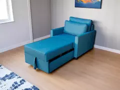Poltrona Cama Meca_nu que se Transforma em Sofá Cama Solteiro Resistente e Confortável em Linho Sintético 010 - comprar online