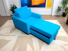 Poltrona Cama Meca_nu que se Transforma em Sofá Cama Solteiro Resistente e Confortável em Sarja Algodão 5115 - comprar online
