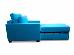 Imagem do Poltrona Cama Meca_nu que se Transforma em Sofá Cama Solteiro Resistente e Confortável em Sarja Algodão 5115