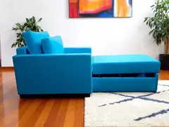 Poltrona Cama Meca_nu que se Transforma em Sofá Cama Solteiro Resistente e Confortável em Sarja Algodão 5115 - Casa Selu - Loja Da Fábrica