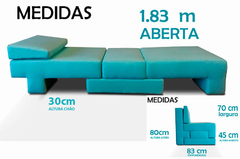 Poltrona Cama De Solteiro Modelo 0370 - Poltrona Que Se Transforma Em Sofá Cama Cor Preto na internet