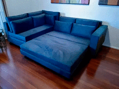 Sofá de Canto SFC_nu 04 que se Transforma em Sofá Cama de Casal Resistente e Confortável Sued - Casa Selu - Loja Da Fábrica