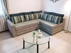 Sofá de Canto SFC_nu 15 Com Mola Ensacada que se Transforma em Sofá Cama de Casal Resistente e Confortável em Aquablock Karsten na internet