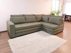 Sofá de Canto SFC_nu 05 que se Transforma em Sofá Cama de Casal Resistente e Confortável em Sarja na internet