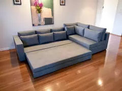 Sofá de Canto SFC_nu 08 que se Transforma em Sofá Cama de Casal Resistente e Confortável em Aquablock Karsten - loja online