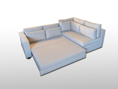 Sofá de Canto SFC_nu 07 que se Transforma em Sofá Cama de Casal Resistente e Confortável em Sarja - comprar online