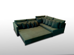 Sofá de Canto SFC_nu 06 que se Transforma em Sofá Cama de Casal Resistente e Confortável em Sarja - comprar online