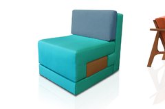 Poltrona Cama De Solteiro Modelo 0370 - Poltrona Que Se Transforma Em Sofá Cama Cor Verde