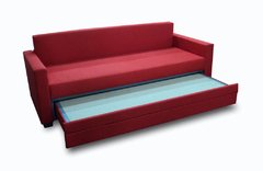 Sofá Cama De Casal Modelo Alto - Sofá Que Se Transforma Em Sofá Cama - Cor Vermelho na internet