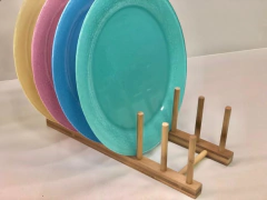 SECA PLATOS “VALSEN” DE MADERA GRANDE - tienda online