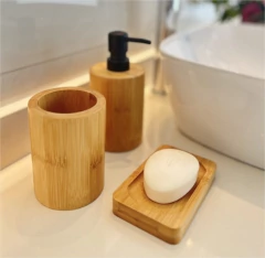 JABONERA "VALSEN" DE BAMBOO CON RANURAS - tienda online