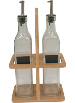 SET ACEITERO & VINAGRERO "VALSEN" BASE DE BAMBOO - comprar online