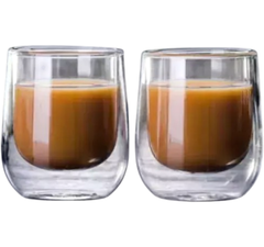 VASO DOBLE VIDRIO "SQUARE" 80 ML