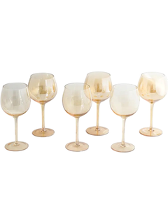 SET X 6 COPAS DE VINO "BOMBE" 575 ML CHAMPAGNE