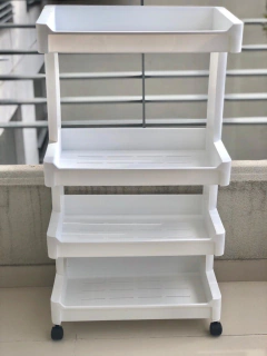 MUEBLE ORGANIZADOR "HOME" CON 4 ESTANTES Y RUEDITAS/ CARRITO