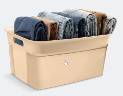 CANASTO CON ASAS x30 LITROS XL LAUNDRY / ROPA BEIGE