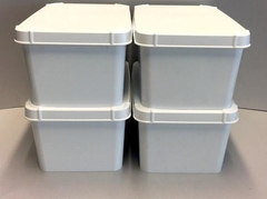 CAJA CON TAPA "ARCHIVO" PLÁSTICA BLANCA CHICA - tienda online