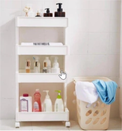 MUEBLE ORGANIZADOR "HOME" CON 4 ESTANTES Y RUEDITAS/ CARRITO - Marian - Todo Organizado