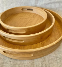 BANDEJA "VALSEN" REDONDA ALTA CON ASAS "L"