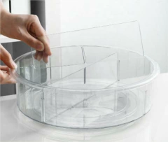 BANDEJA GIRATORIA "CLEAR SUSAN" XL CON DIVISIONES REMOVIBLES - Marian Todo Organizado