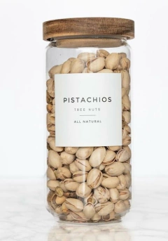 FRASCO DE VIDRIO "ASTON" "XL" CON TAPA DE MADERA - Marian Todo Organizado