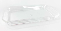BANDEJA DE ACRILICO PARA TOALLA DE MANO TRANSPARENTE RECTANGULAR