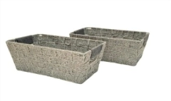 CESTO "CASTELL" RECTANGULAR GRIS "S"