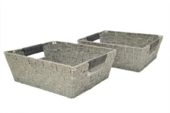 CESTO "CASTELL" RECTANGULAR GRIS "L"