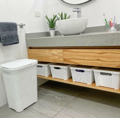 CESTO RATAN "LAUNDRY" 30L CON TAPA - tienda online