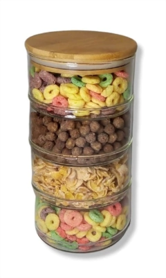 ORGANIZADOR "POSITANO" BEAUTY DE VIDRIO CON 4 BANDEJAS - Marian Todo Organizado