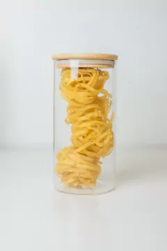 FRASCO DE VIDRIO "CAPRI" CON TAPA BAMBOO REDONDA 100x200 #9 - comprar online