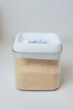 FRASCO "TREVI" CUADRADO "M" CON TAPA HERMETICO DE ACRILICO - comprar online