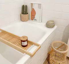 BANDEJA / ESTANTE "VALSEN" ORGANIZADOR PARA BAÑERA DE BAMBOO - comprar online