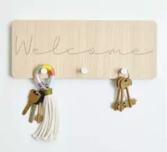 PORTA LLAVES "WELCOME" DE MADERA