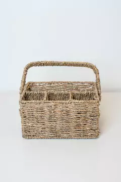 ORGANIZADOR “GLAM” SEAGRASS NATURAL PARA CUBIERTOS Y UTENSILLOS - tienda online
