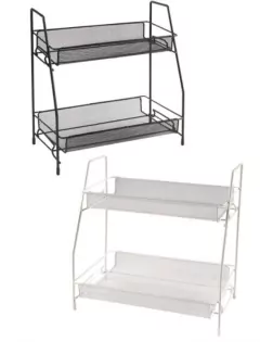 ORGANIZADOR / REPISA "SAYURA" DE 2 PISOS NEGRO XL - tienda online