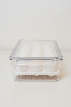 HUEVERA "EGGY" RECIPIENTE ORGANIZADOR CON BANDEJA Y TAPA 18U #11