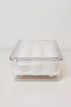 HUEVERA "EGGY" ACRILICO CON BANDEJA Y TAPA 18U #11