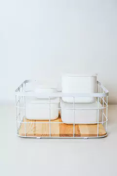 Imagen de CONTENEDOR "AYLIN" HERMETICO BLANCO "S" CON TAPA MINI