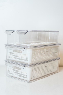 ORGANIZADOR "AYMARA PLUS L" ALARGADO PARA HELADERA CON TAPA Y REJILLA - comprar online