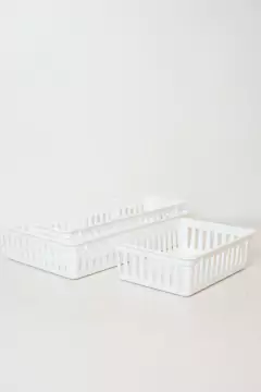 CESTO ORGANIZADOR RECTANGULAR CALADO GRANDE - tienda online