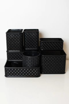 CESTO RATAN RECTANGULAR MINI BAJO #3 S - Marian Todo Organizado