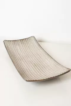 BANDEJA CENTRO DE MESA RECTANGULAR BEIGE "L"