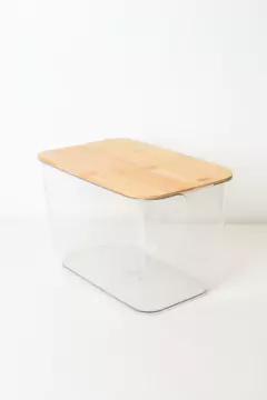 CAJA DE ACRILICO "ISABELLA BEAUTY" CON TAPA DE BAMBOO XXL - comprar online