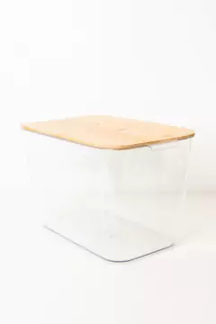 CAJA DE ACRILICO "ISABELLA BEAUTY" CON TAPA DE BAMBOO XXL