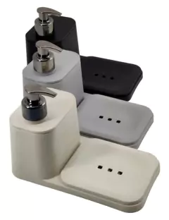 DISPENSER "BIO" CON PORTA ESPONJA LARGO - Marian Todo Organizado