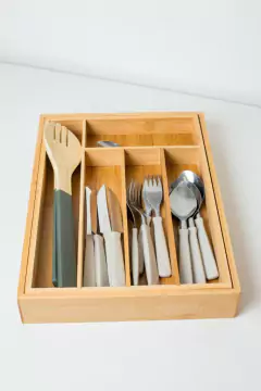 ORGANIZADOR / CUBIERTERO "VALSEN" DE BAMBOO EXTENSIBLE - tienda online